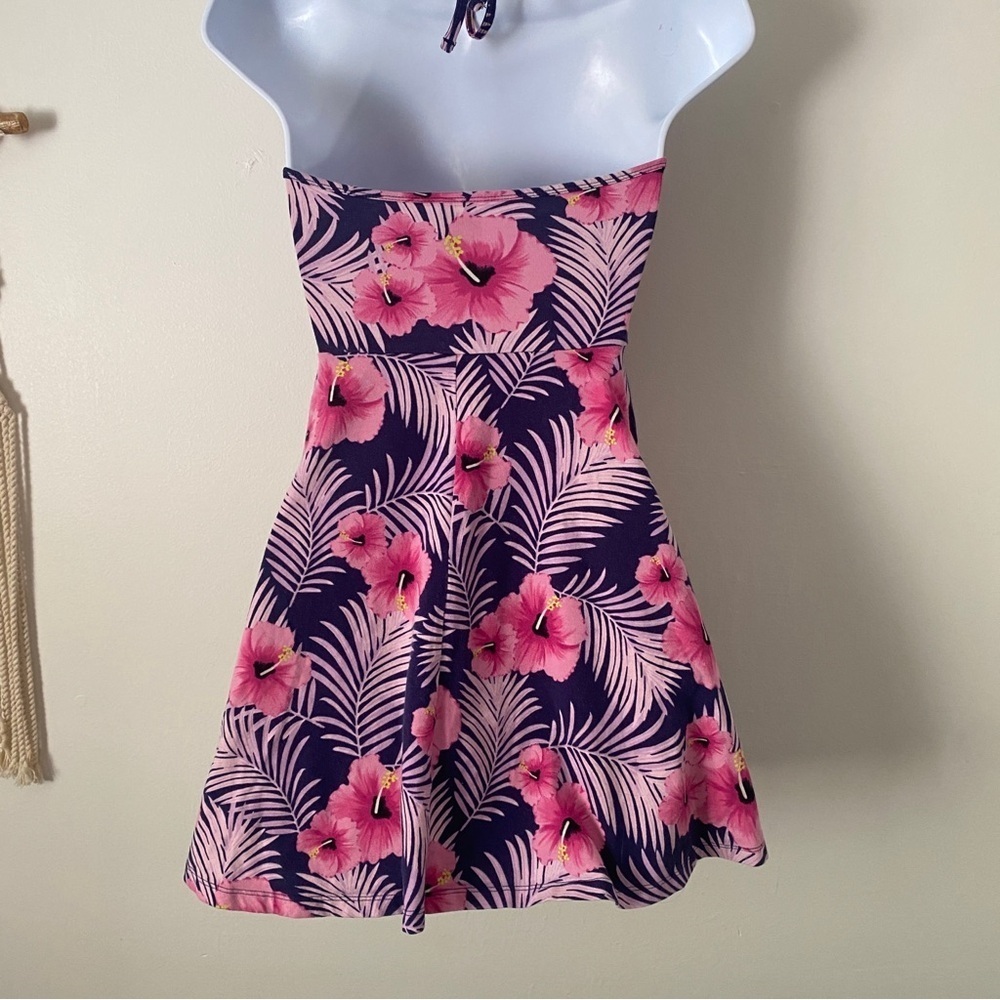 Victoria’s Secret PINK Floral Tropical Halter Dress in Pink and Blue Skater XS - Picture 6 of 7